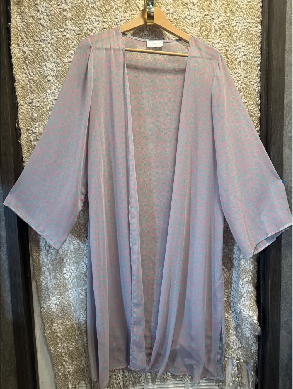Adrienne long kimono, polka-dot print, Size L